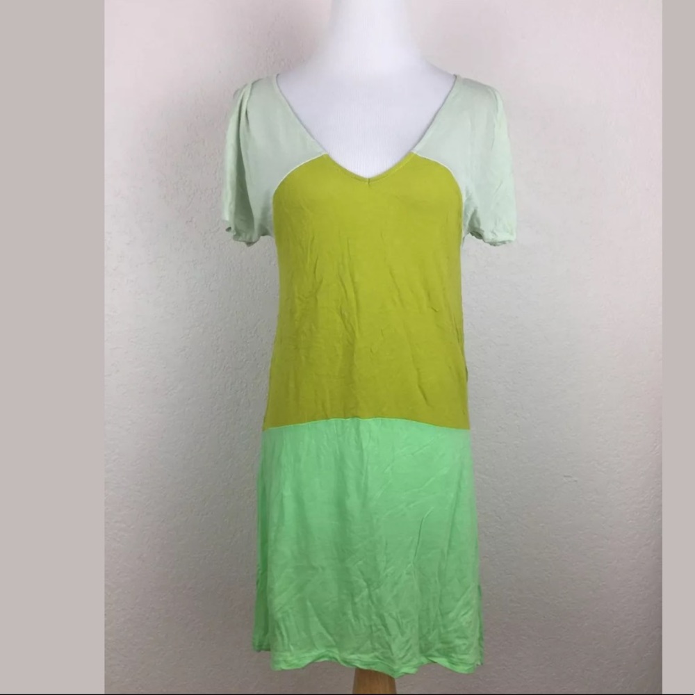 Saturday Sunday Cold Shoulder color block dress